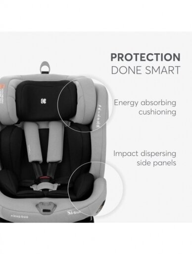 Car seat i-Size (40-150 cm), i-Moove Black, Kikkaboo 12