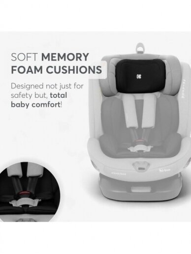 Car seat i-Size (40-150 cm), i-Moove Light Grey, Kikkaboo 15