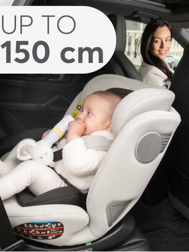 Car seat i-Size (40-150 cm), i-Moove Light Grey, Kikkaboo 1