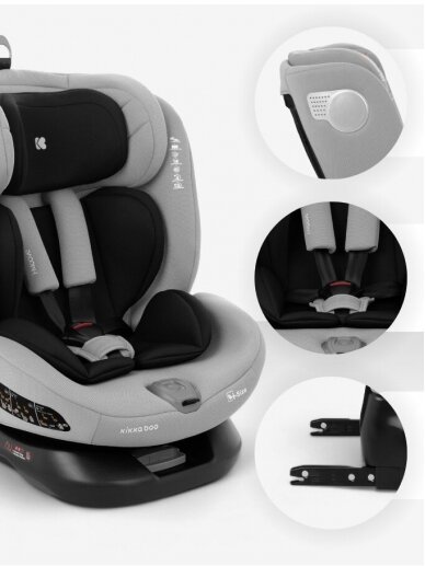 Car seat i-Size (40-150 cm), i-Moove Black, Kikkaboo 5