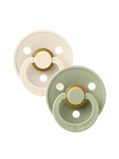 BIBS lutt, Symmetrical Pacifier, 2 tk., Ivory/Sage 6+ 1