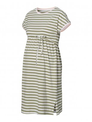 Striped dress, Real Olive by Esprit (white/khaki)