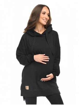 Hoodie for pregnant women "Aurellia" Black by Mija