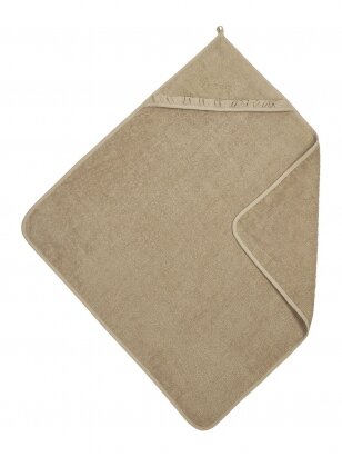 Bathcape basic terry 80x80, by Meyco Baby (Ruffle taupe)