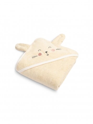 Terry cotton towel 90x90, Sensillo (Ecru bunny)