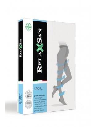 Rasedate sukkpüksid RelaxSan Basic, 140 Den, 18-22mmHg (Must)