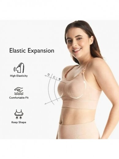 Hands-free bra for pumping and breastfeeding, Momcozy (Oyster pink) 6