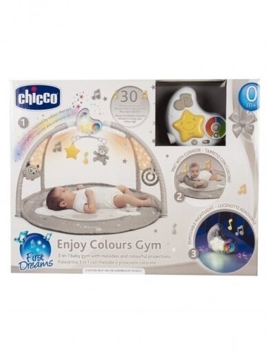 Training mat 3in1 Enjoy color gym, Chicco (Grey) 8