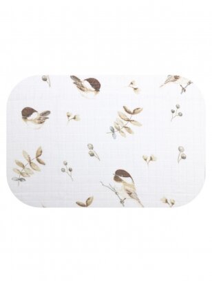 Muslin diaper, 70x80, Little bird, by Ega