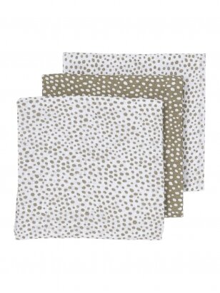 Muslin diapers set, 3 pcs. 70x70, Meyco Baby (Cheetah taupe)