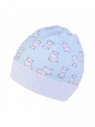 TuTu cotton single hat for baby (blue/grey)