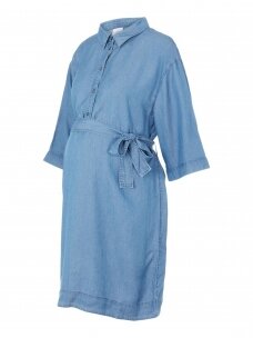 Mlhope maternity shirt dress by Mama;licious (blue)