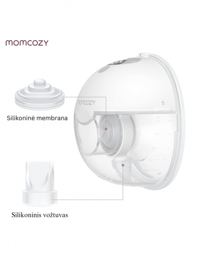 Momcozy M5 Kaasaskantav topelt rinnapump, punane 6