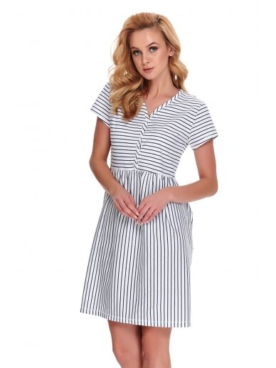 Maternity nursing nightdress by DN (black white) 1