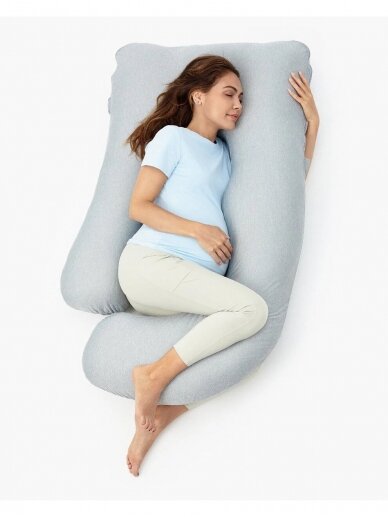 U Shaped Cooling Fabric Pregnancy Pillow, Momcozy 1