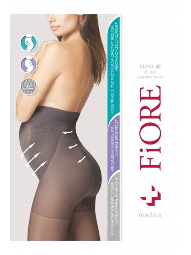 Maternity Tights  40 den, Fiore, Gray