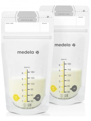 MEDELA rinnapiima säilituskott 180 ml, 25 tk., 1