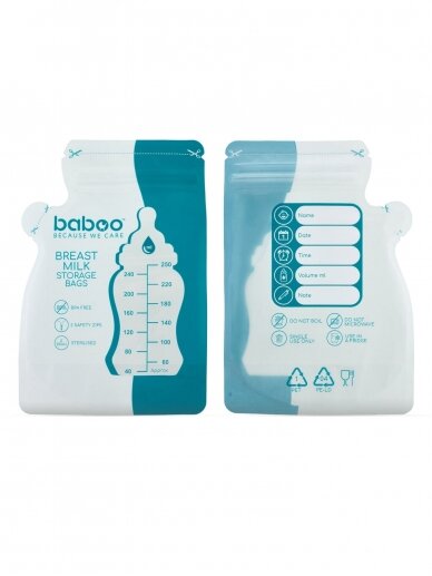 Bags for storing mother's milk, 25 units, Baboo 2