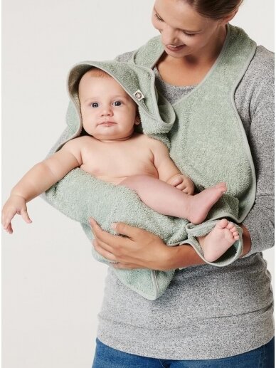 Baby hooded towel Wearable hooded towel 110x105 - Puritan gray 2