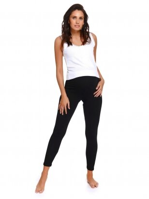 Cotton maternity leggings by DN (black)