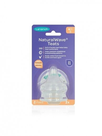 Natural wave treats, slow flow, 2 pcs. by Lansinoh 2