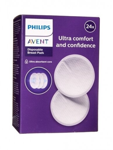 Ühekordsed rinnahoidja padjad 24 tk, Philips AVENT